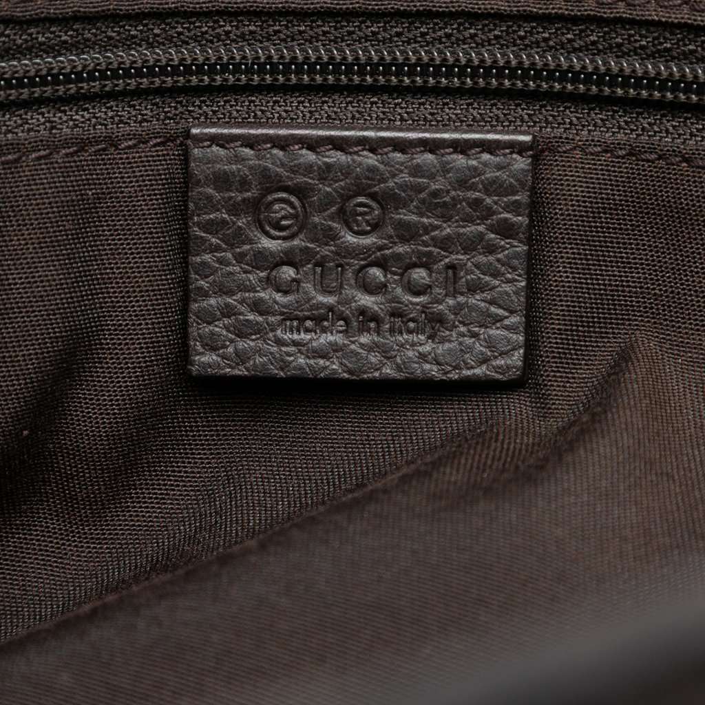Gucci Calfskin Bamboo Libeccio Tote Brown Leather Very good condition - Box View
