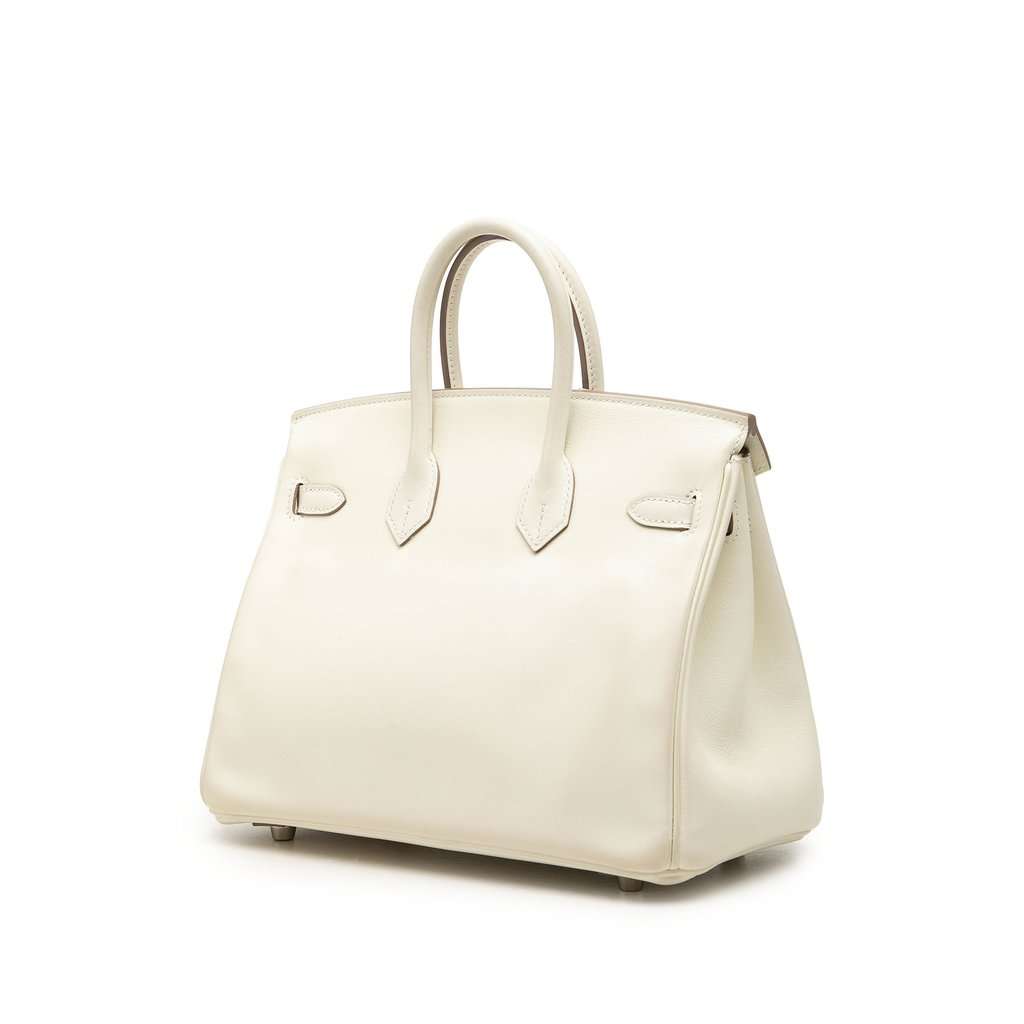 Hermès Swift Birkin Retourne 25 White Leather Very good - Back View