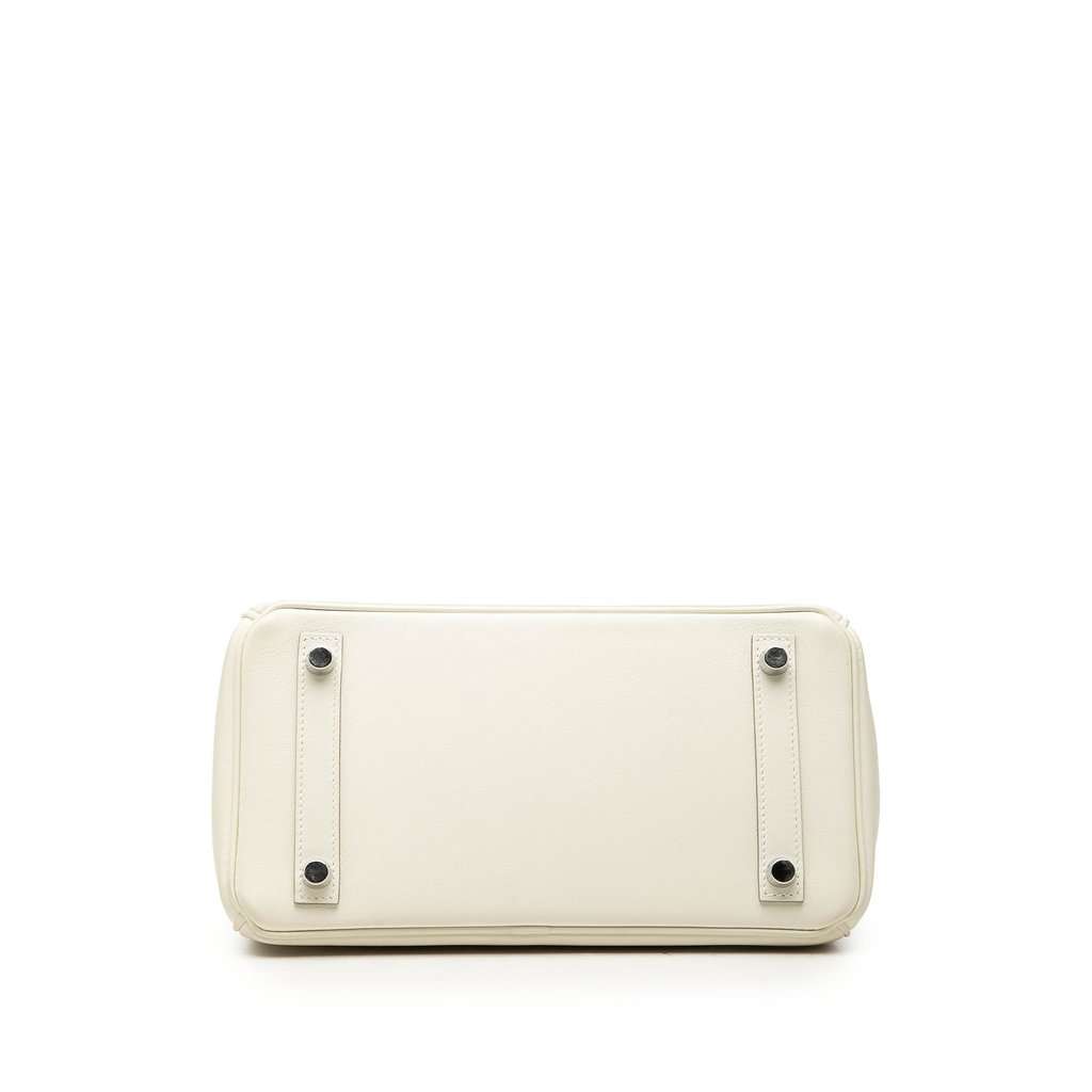Hermès Swift Birkin Retourne 25 White Leather Very good - Inside View