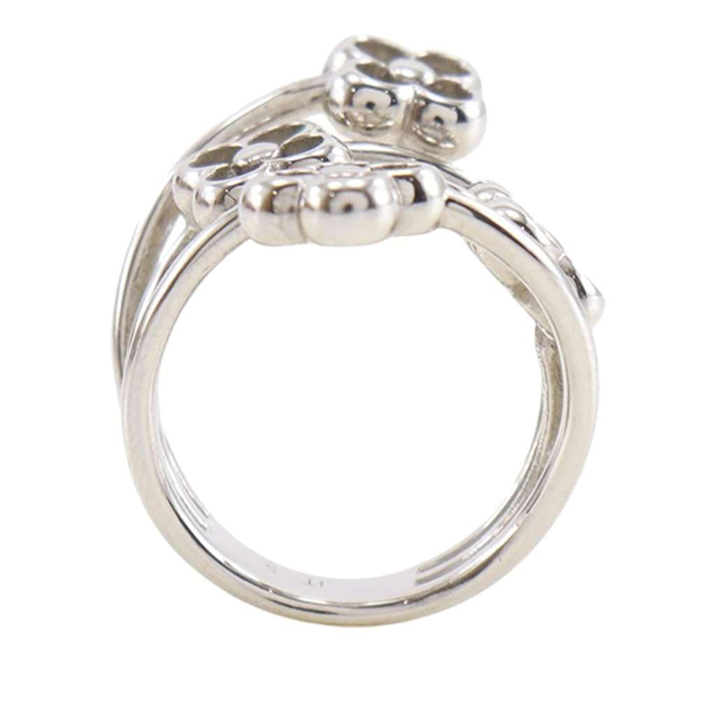 Louis Vuitton Brass Flower Full Ring Silver Metal Very good condition - Inside View