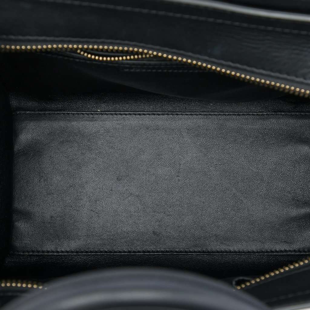Celine Micro Tricolor Calfskin and Suede Luggage Tote White Leather Very good condition - Model View