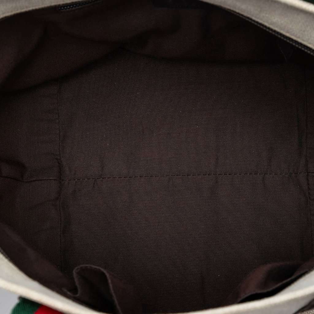 Gucci GG Canvas Web Tote Brown Very good condition - Model View