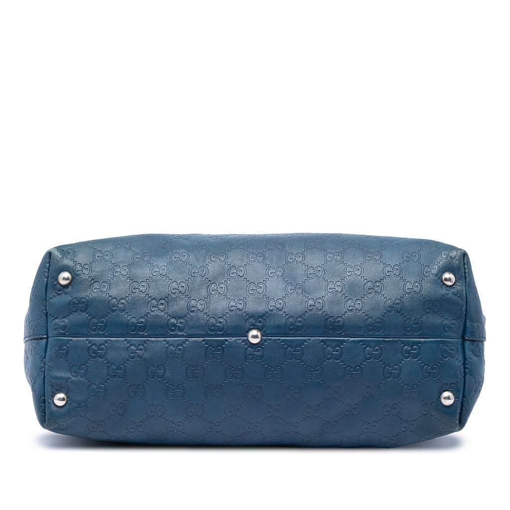 Gucci Guccissima Icon Bit Tote Blue Leather Very good condition - Inside View