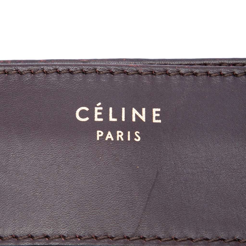 Celine Mini Tricolor Canvas and Leather Luggage Tote Brown Very good condition - Box View