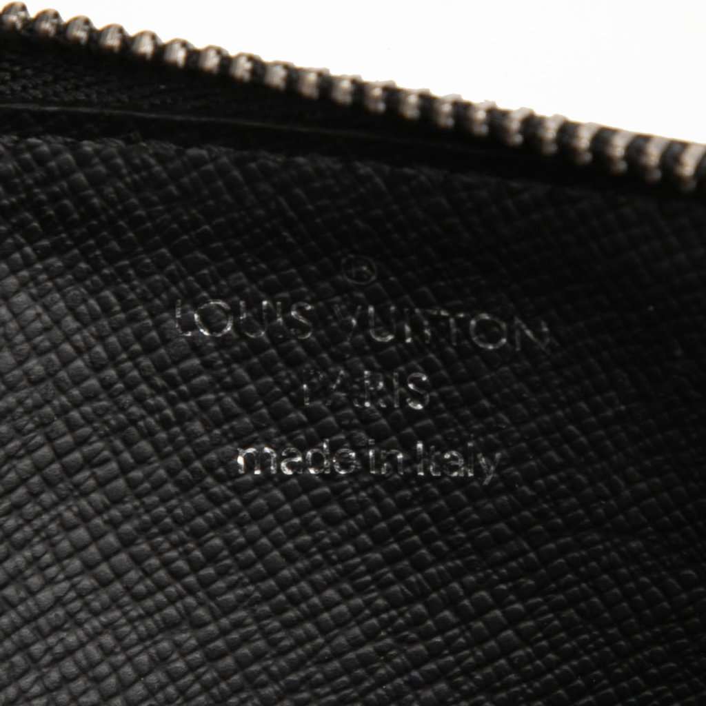 Louis Vuitton Monogram Eclipse Reverse Taigarama Coin Card Holder Black Very good condition - Box View