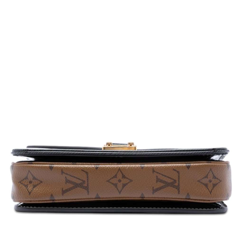 Louis Vuitton Shiny Epi and Monogram Reverse Mini Pochette Metis Black Leather Very good condition - Inside View