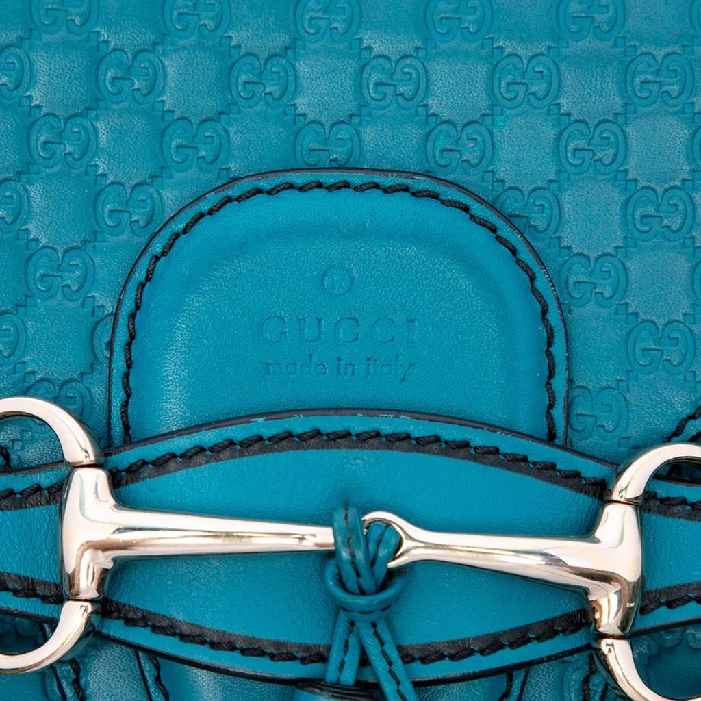 Gucci Medium Microguccissima Emily Shoulder Bag Blue Leather Very good - Box View