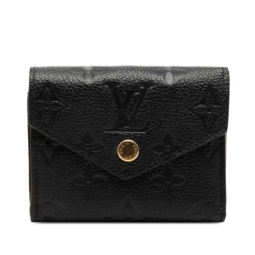 Louis Vuitton Monogram Empreinte Victorine Wallet Black Leather Very good - Front View