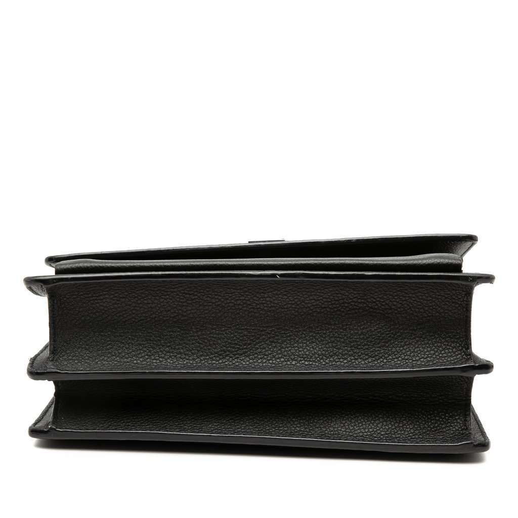 Saint Laurent Medium Grained Calfskin Monogram Sunset Crossbody Black Leather Very good condition - Inside View