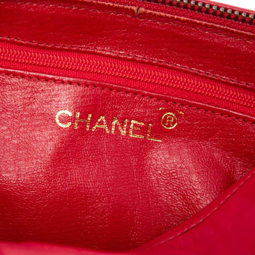 Chanel Mini Quilted Lambskin Tassel Barrel Crossbody Red Leather Very good - Box View