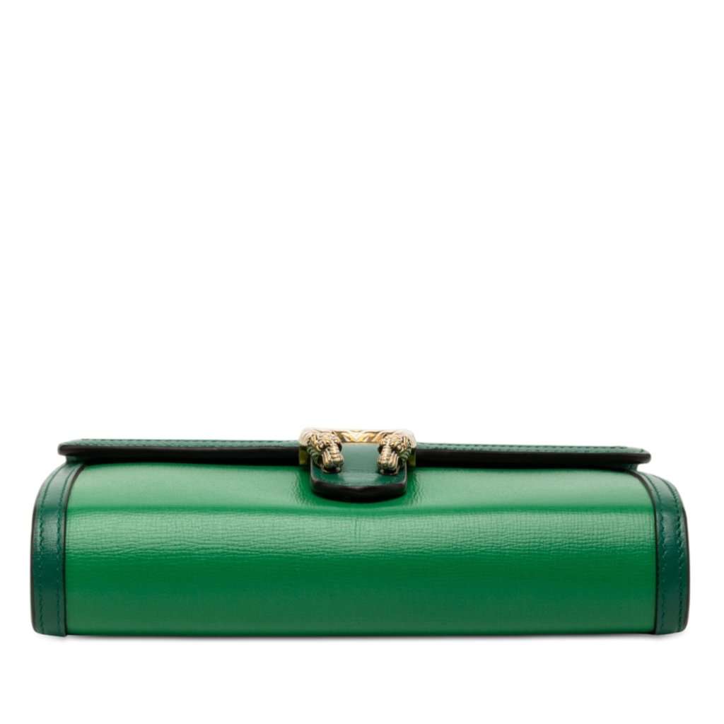 Gucci Bicolor Calfskin Dionysus Wallet on Chain Green Leather Very good - Inside View