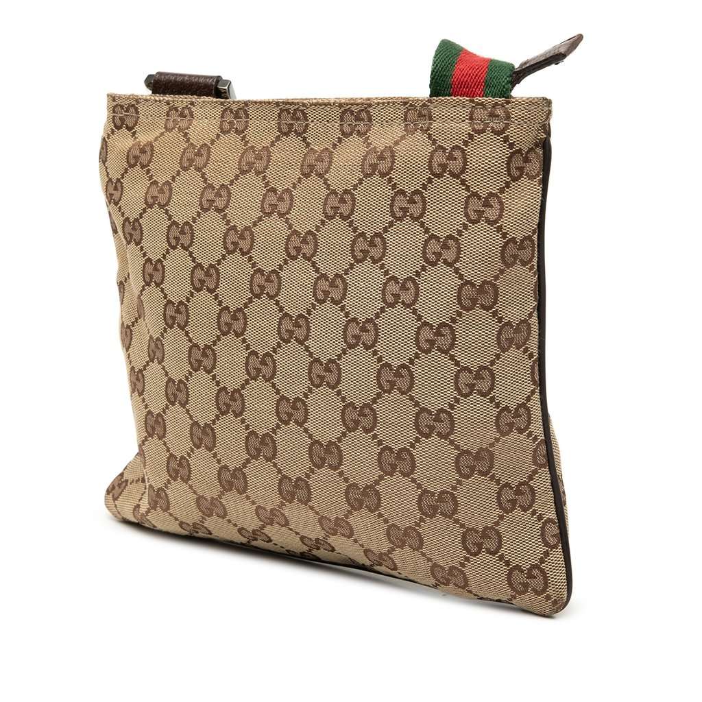 Gucci GG Canvas Web Crossbody Beige Very good condition - Back View