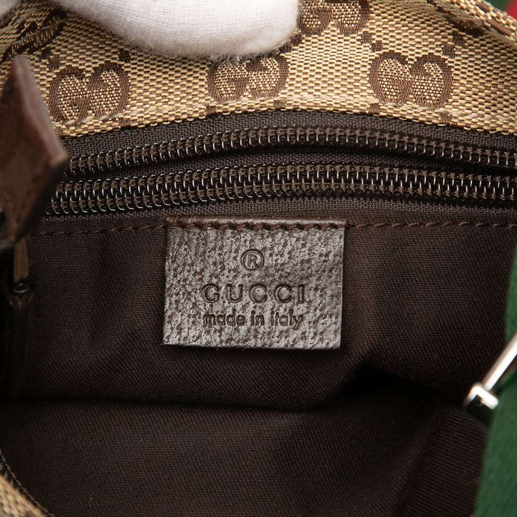 Gucci GG Canvas Web Crossbody Beige Very good condition - Box View
