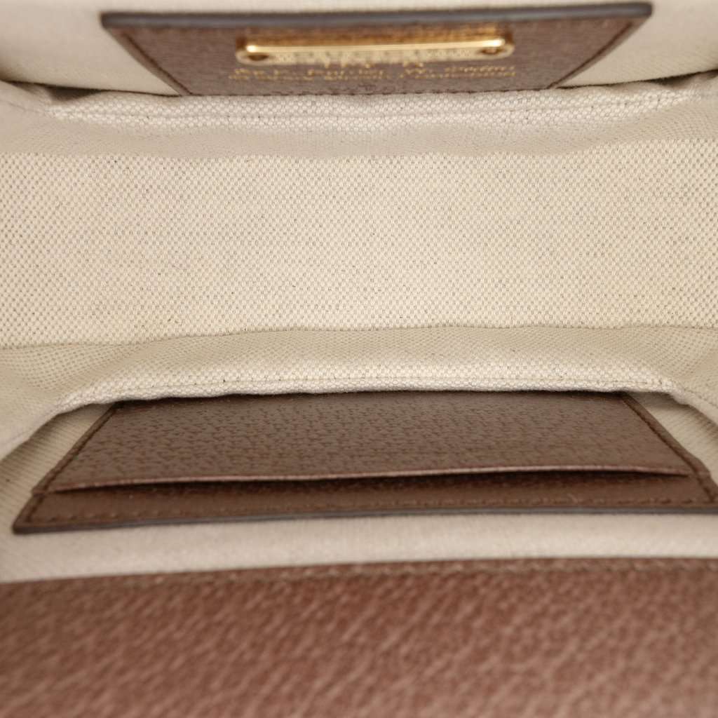 Gucci 100th Anniversary Mini Canvas 1947 Bamboo Top Handle Bag Beige Very good condition - Model View