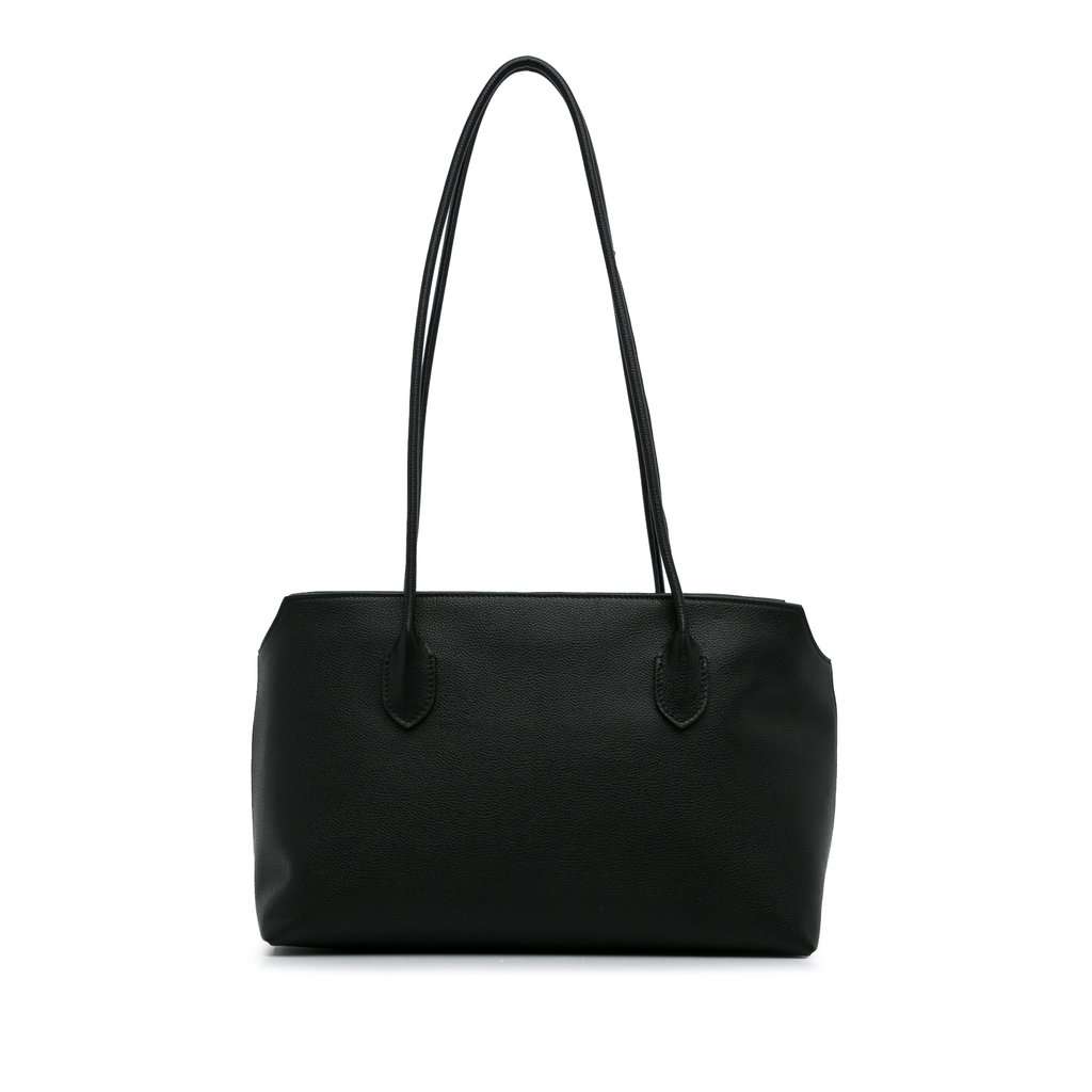The Row Leather Terrasse Shoulder Bag Black Leather Very good - Front View