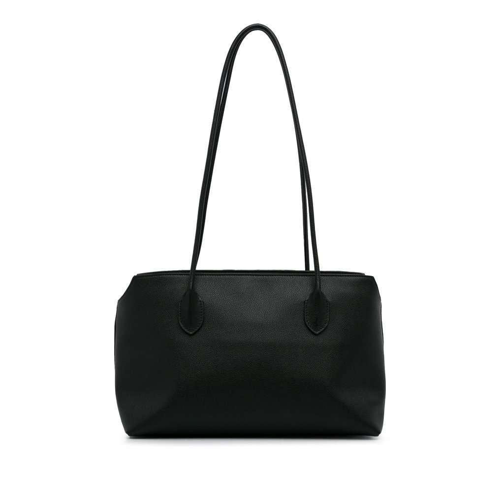 The Row Leather Terrasse Shoulder Bag Black Leather Very good - Model View