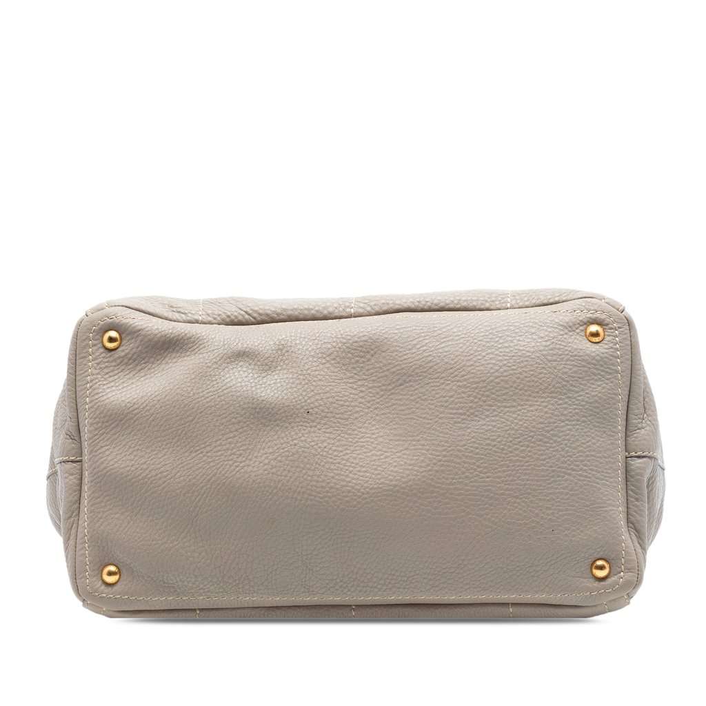Prada Vitello Daino Canapa Logo Frame Satchel MultiColor Leather Very good condition - Inside View