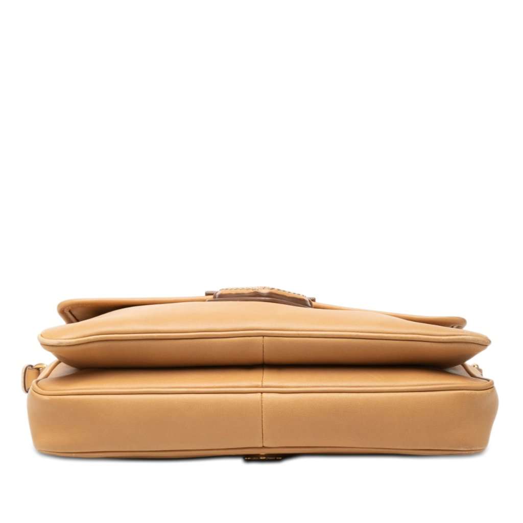 Prada City Calf Pattina Crossbody Brown Leather Very good - Inside View
