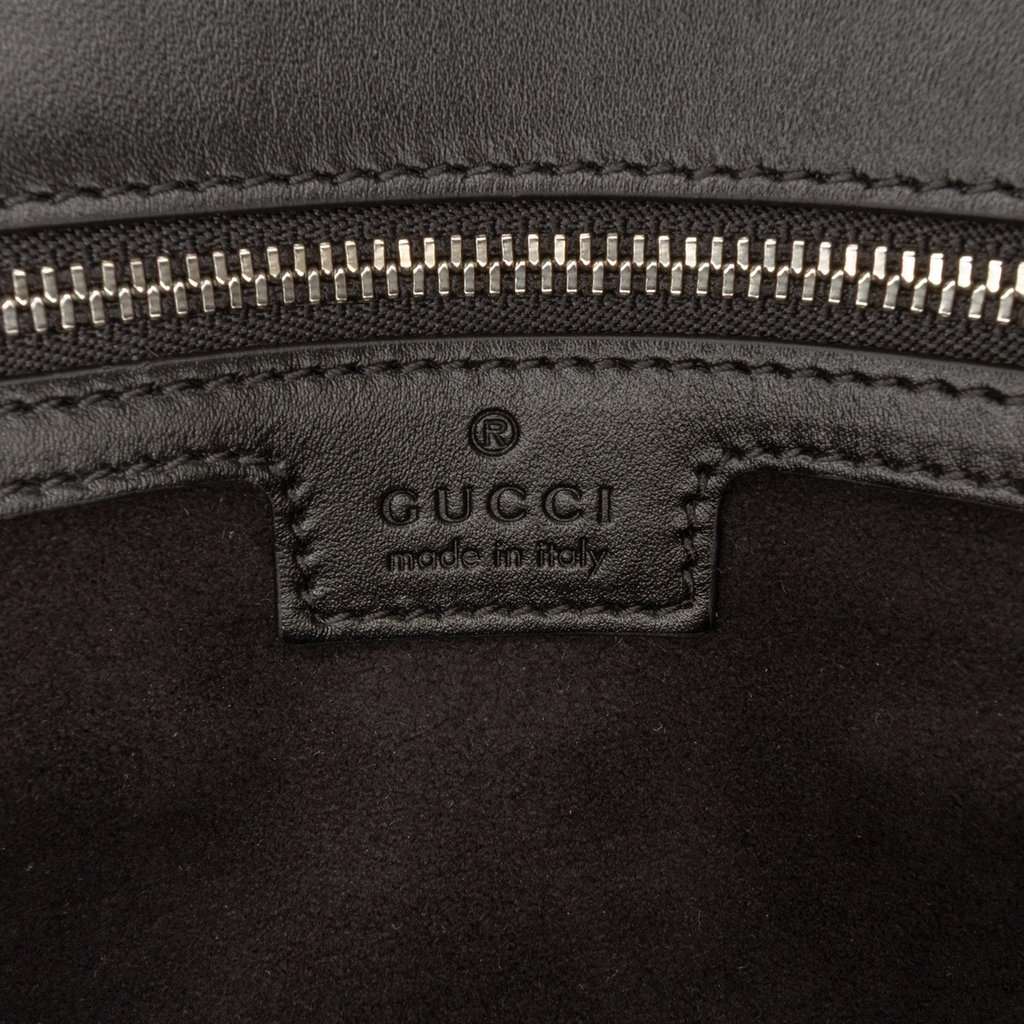Gucci Small Leather Petite GG Satchel Black Leather Very good condition - Box View