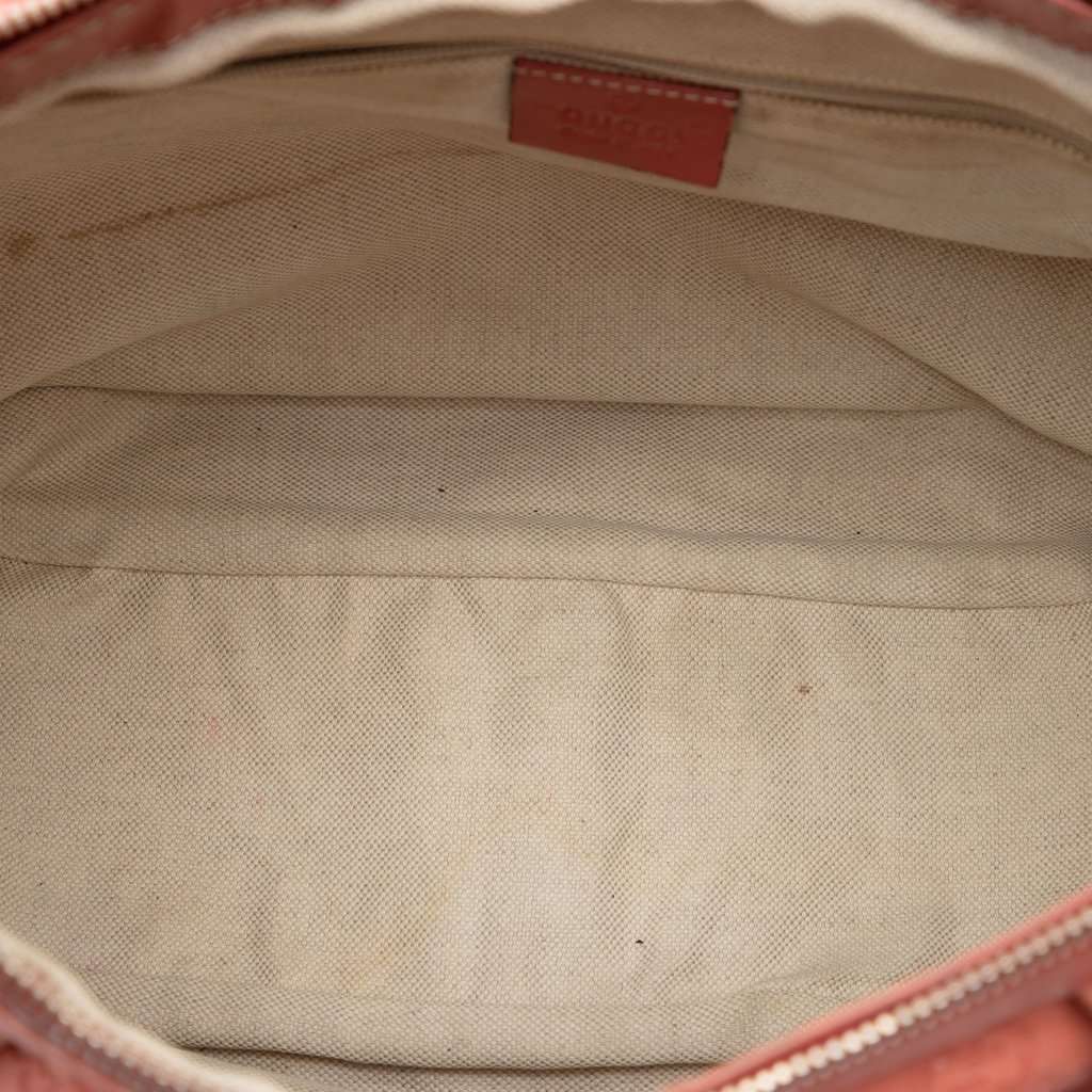 Gucci Guccissima Sukey Shoulder Bag Orange Leather Very good - Model View