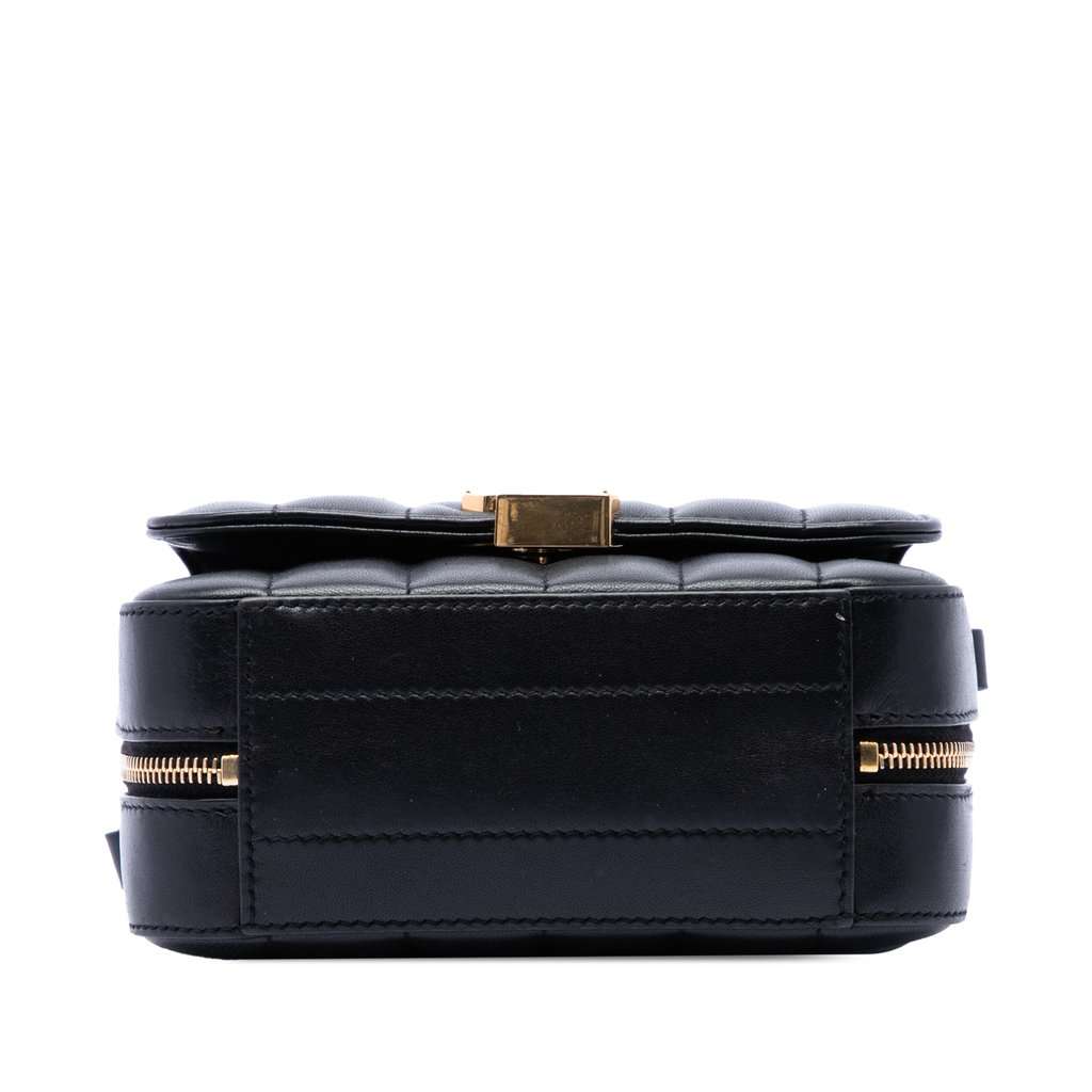 Saint Laurent Toy Quilted Lambskin Vicky Camera Bag Black Leather Very good - Inside View