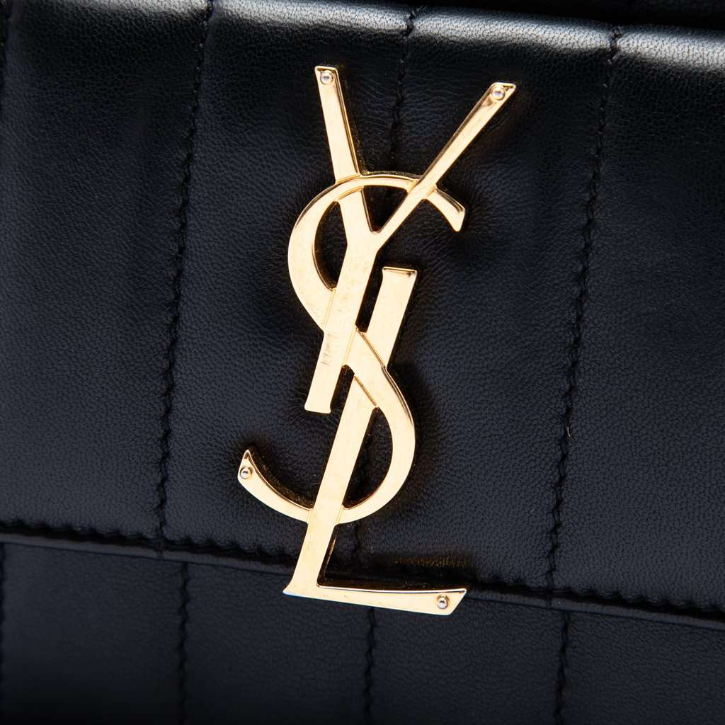 Saint Laurent Toy Quilted Lambskin Vicky Camera Bag Black Leather Very good - Box View