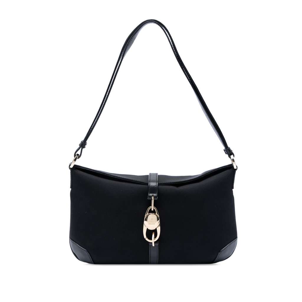 Gucci Canvas Jackie Hobo Black Very good condition - Front View