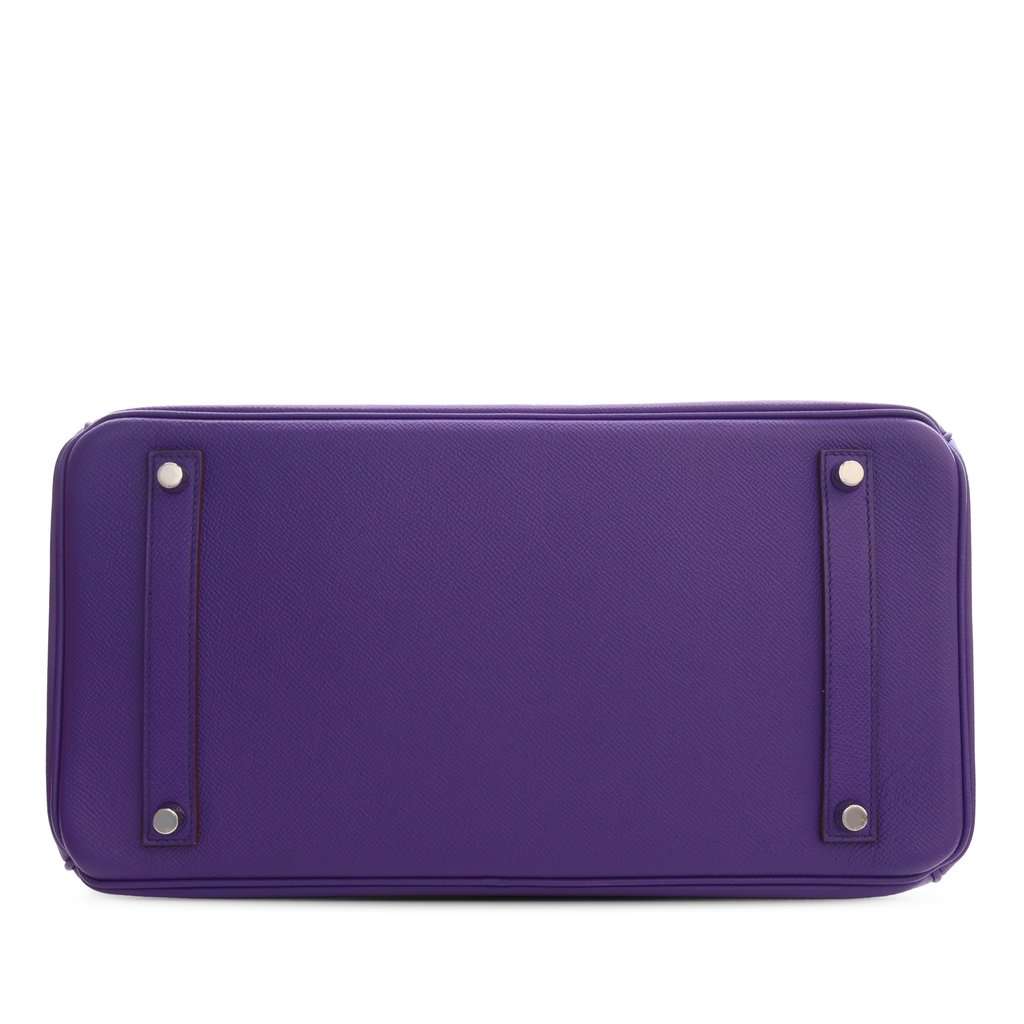 Hermès Epsom Birkin Retourne 35 Purple Leather Very good - Inside View