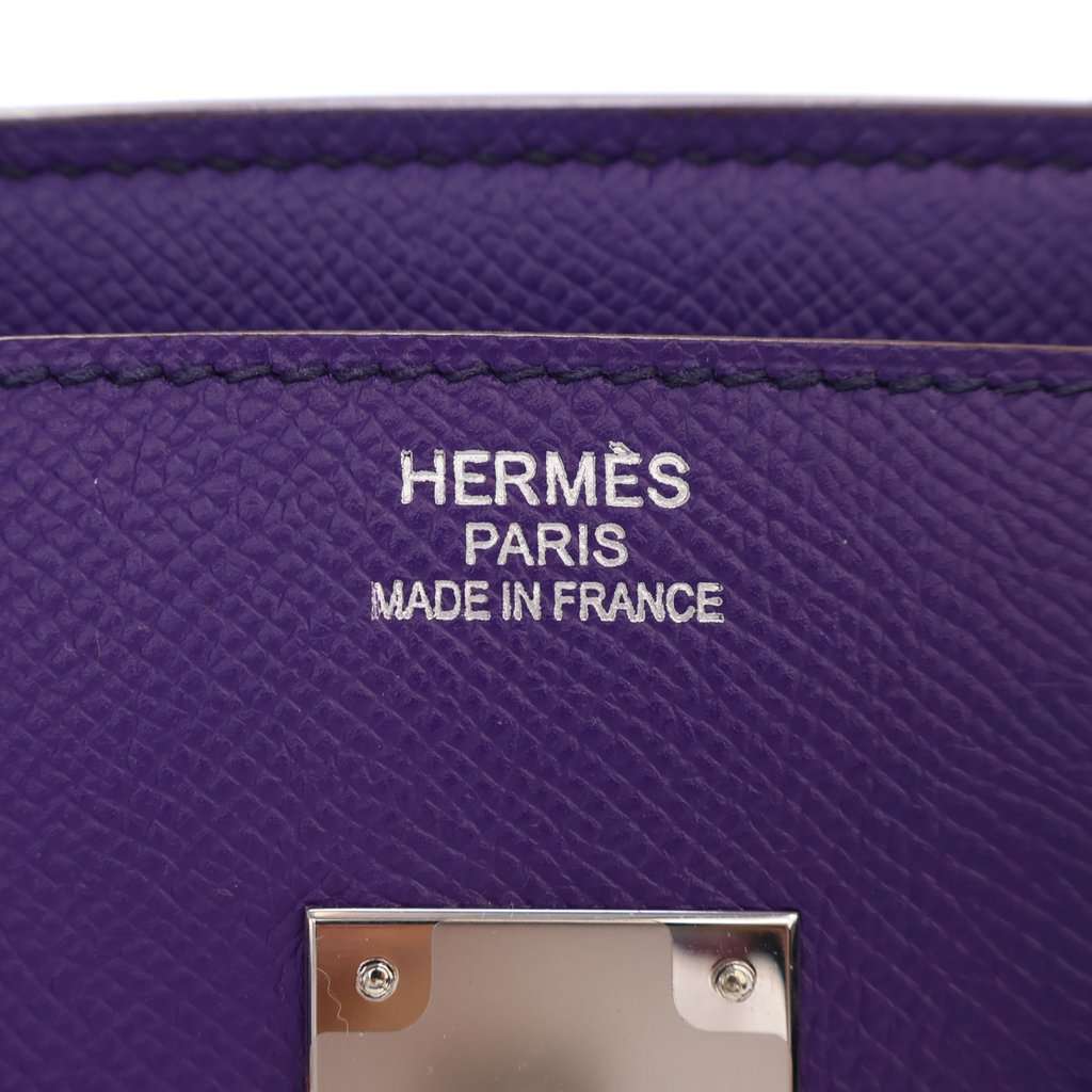 Hermès Epsom Birkin Retourne 35 Purple Leather Very good - Model View