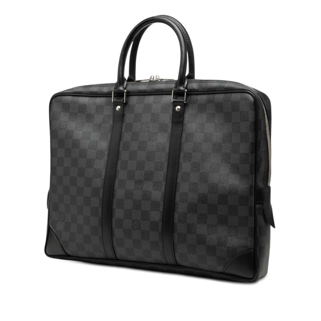 Louis Vuitton Damier Graphite Porte Documents Voyage PM Black Very good - Back View