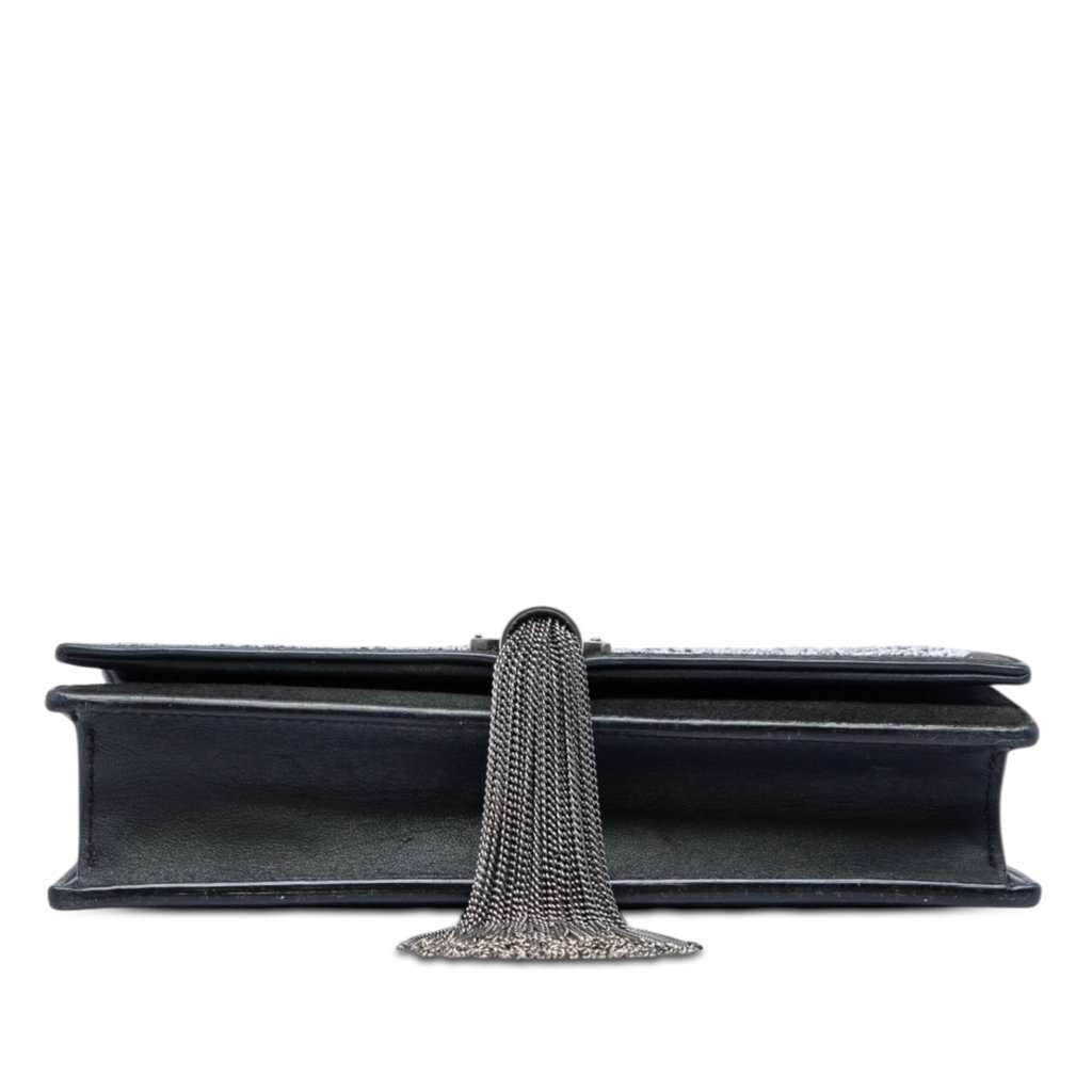 Saint Laurent Beaded Suede Monogram Kate Tassel Wallet on Chain Black Leather Very good - Inside View