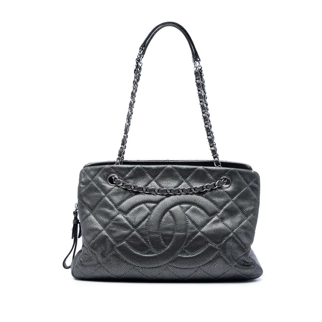 Chanel CC Quilted Caviar Chain Tote MultiColor Leather Very good condition - Front View