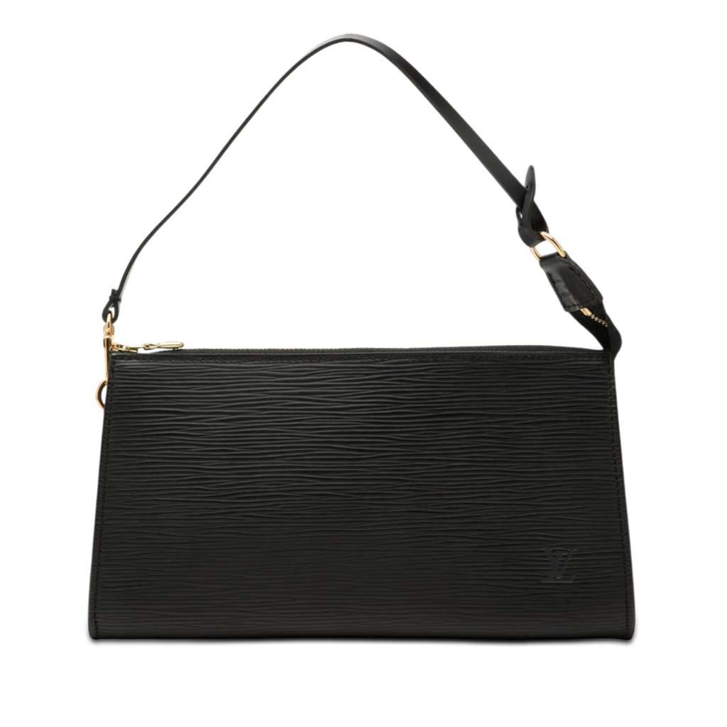 Louis Vuitton Epi Pochette Accessoires Black Leather Very good condition - Front View