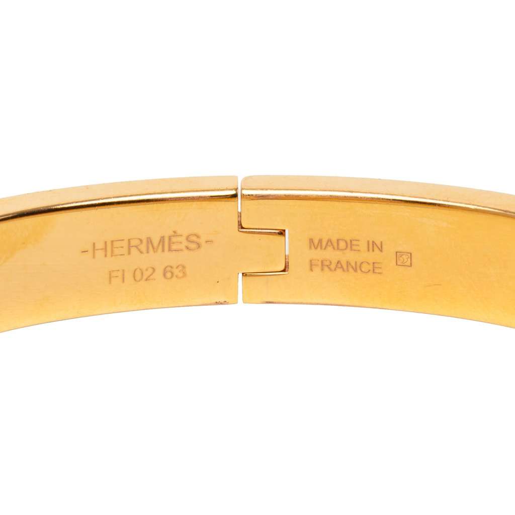 Hermès Mini Enamel Clic Chaine d Ancre Bracelet PM Black Very good condition - Model View
