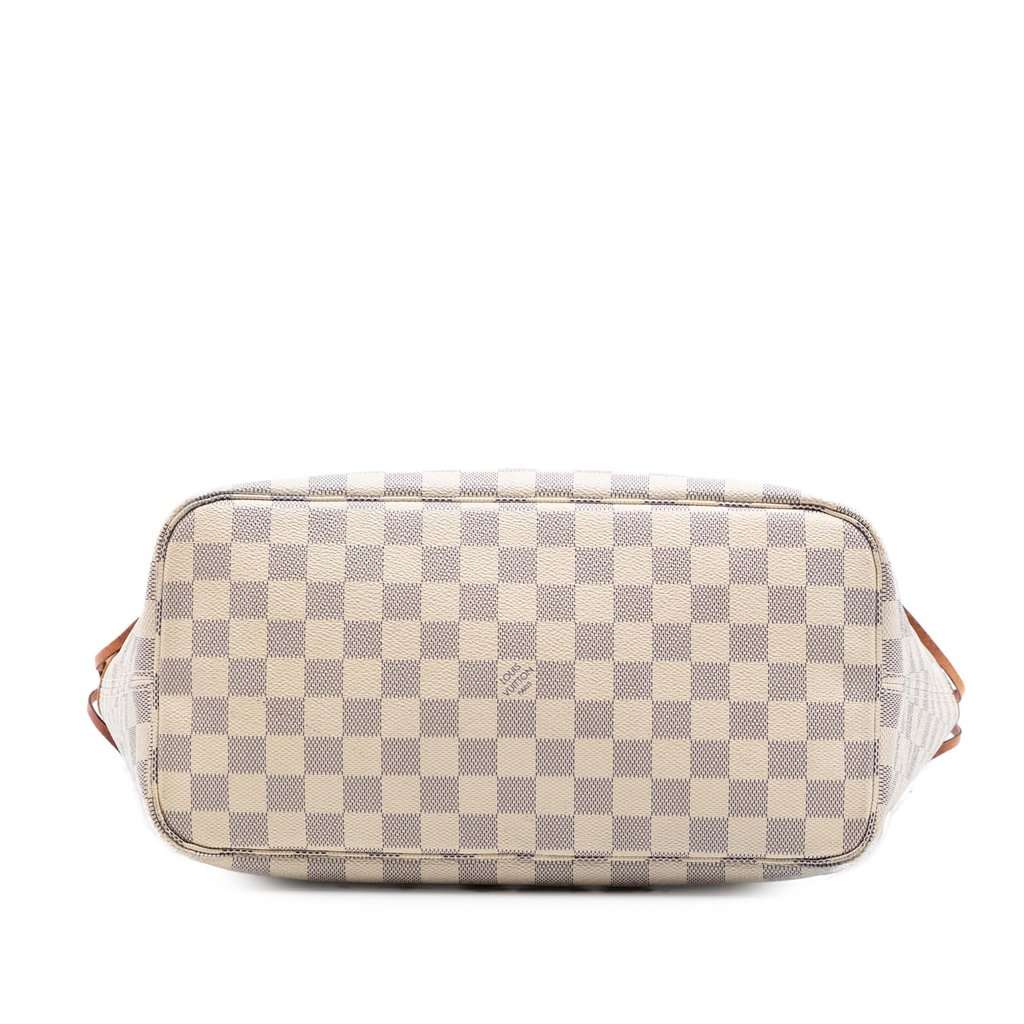 Louis Vuitton Damier Azur Neverfull MM White Very good condition - Inside View