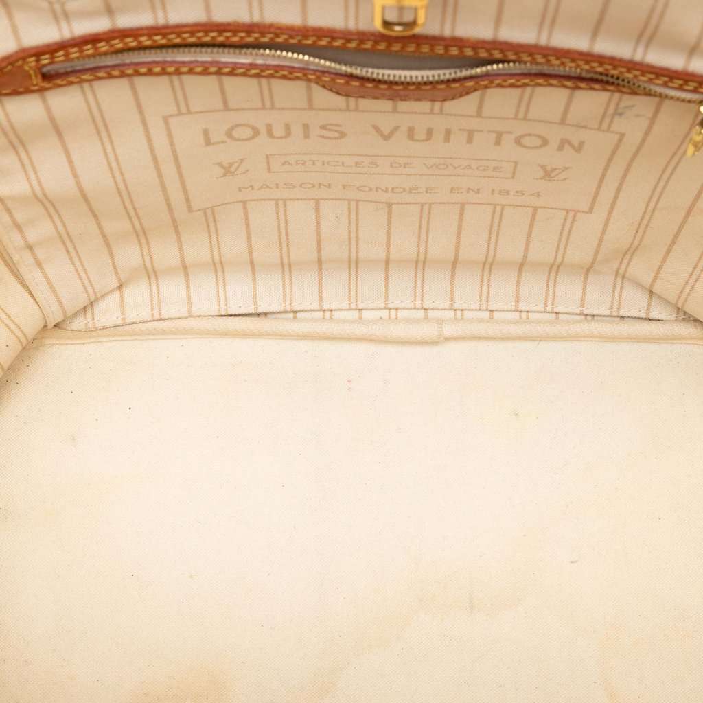 Louis Vuitton Damier Azur Neverfull MM White Very good condition - Model View