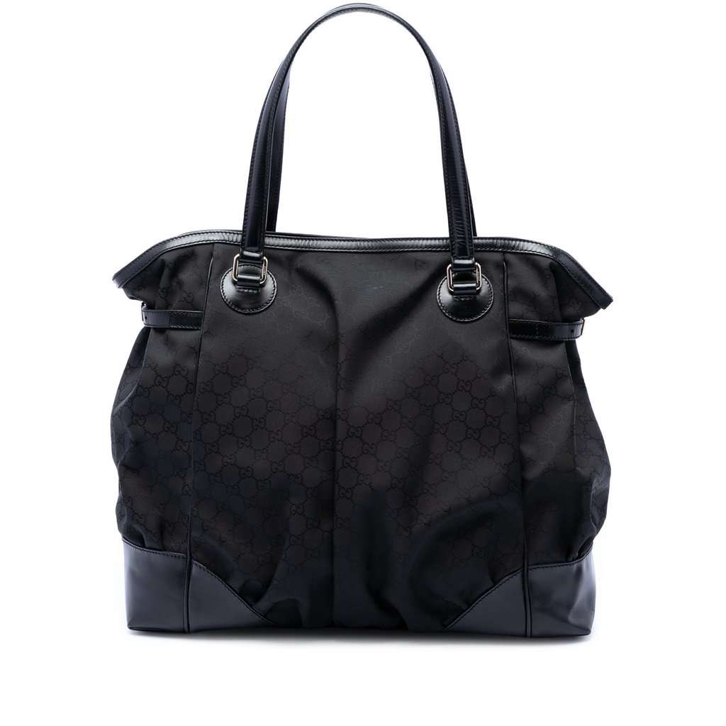 Gucci GG Nylon Full Moon Tote Black Very good - Front View
