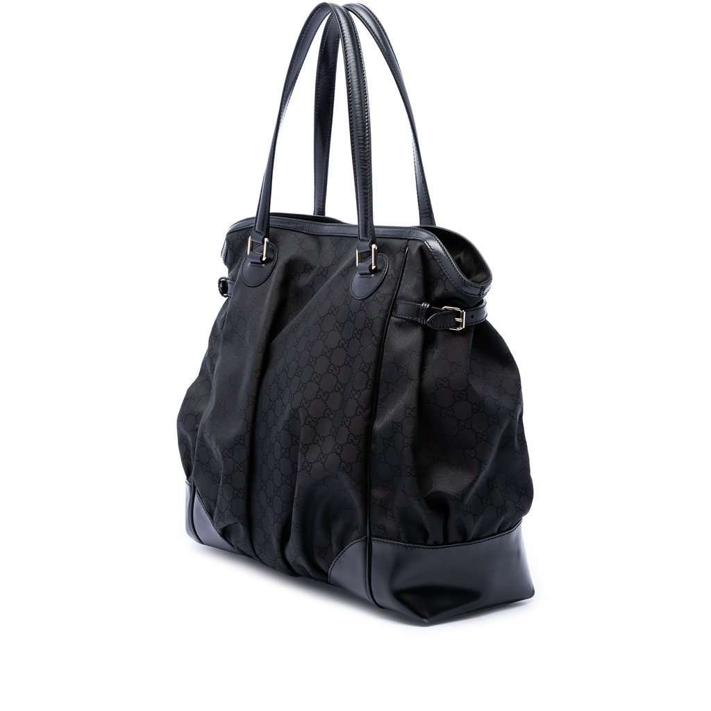 Gucci GG Nylon Full Moon Tote Black Very good - Back View
