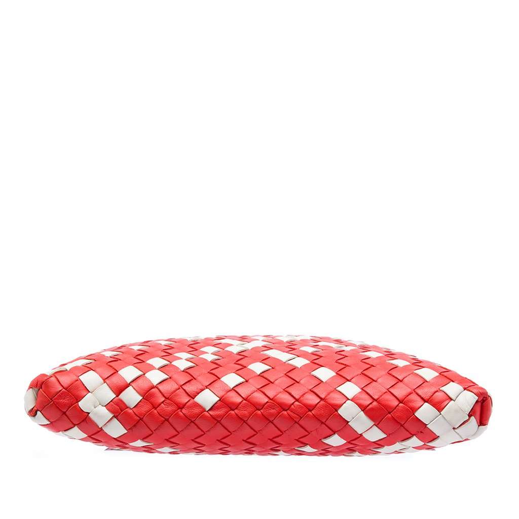Bottega Veneta Bicolor Nappa Intrecciato Crossbody Red Leather Very good - Inside View