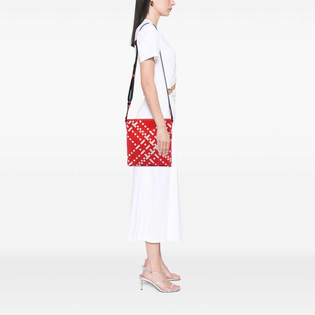 Bottega Veneta Bicolor Nappa Intrecciato Crossbody Red Leather Very good - Box View