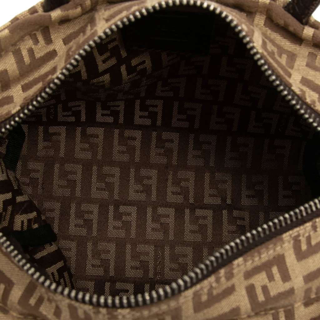 Fendi Mini Zucchino Canvas Handbag Beige Very good condition - Model View
