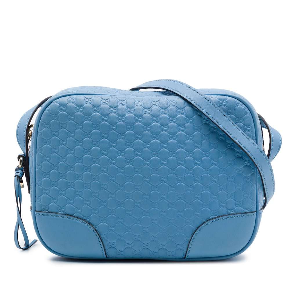 Gucci Microguccissima Bree Crossbody Blue Leather Very good - Front View