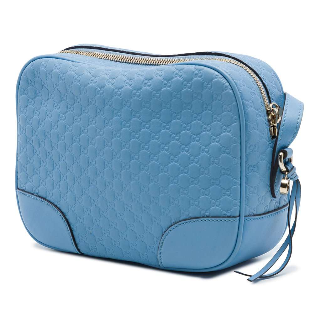 Gucci Microguccissima Bree Crossbody Blue Leather Very good - Back View