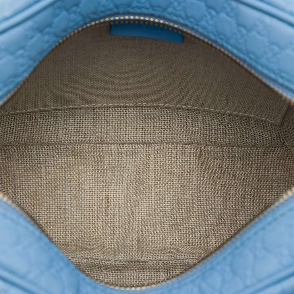 Gucci Microguccissima Bree Crossbody Blue Leather Very good - Model View