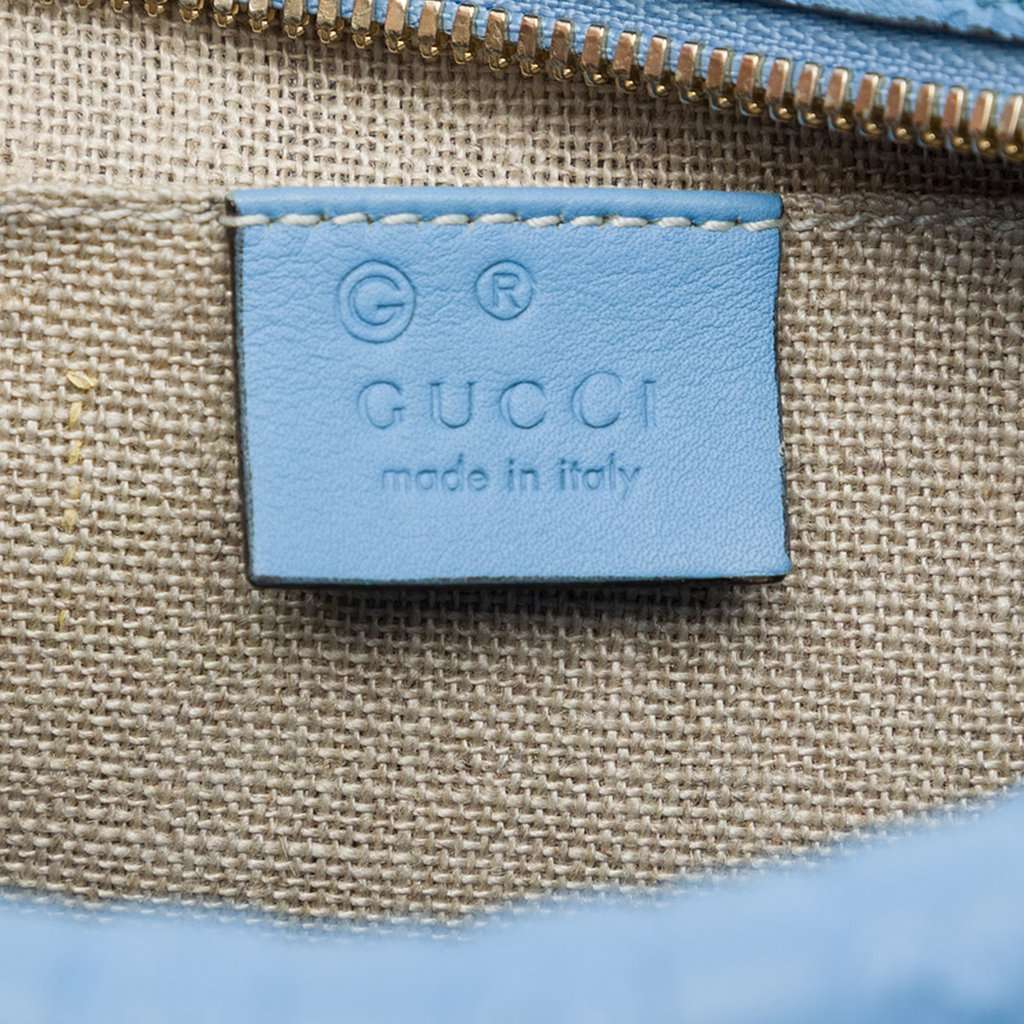 Gucci Microguccissima Bree Crossbody Blue Leather Very good - Box View