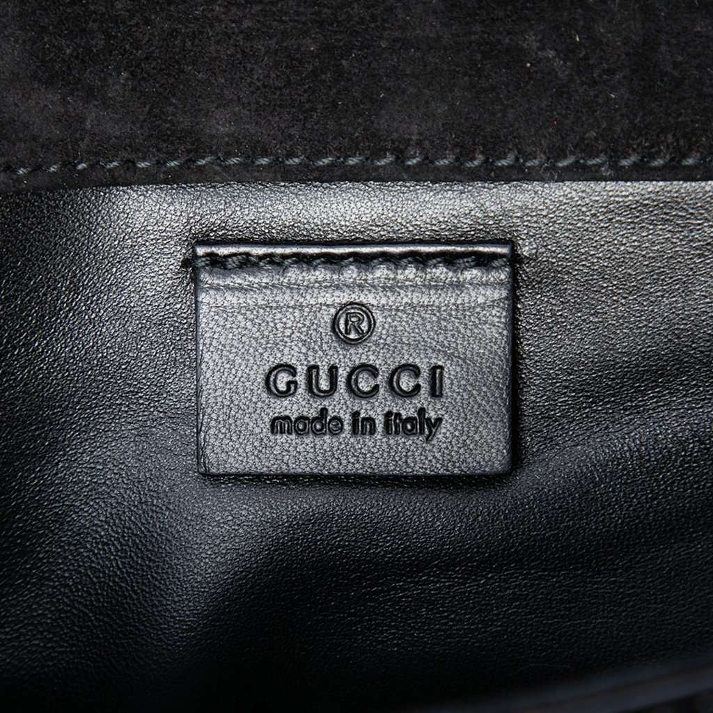 Gucci Microguccissima Patent Broadway Clutch Black Leather Very good condition - Box View