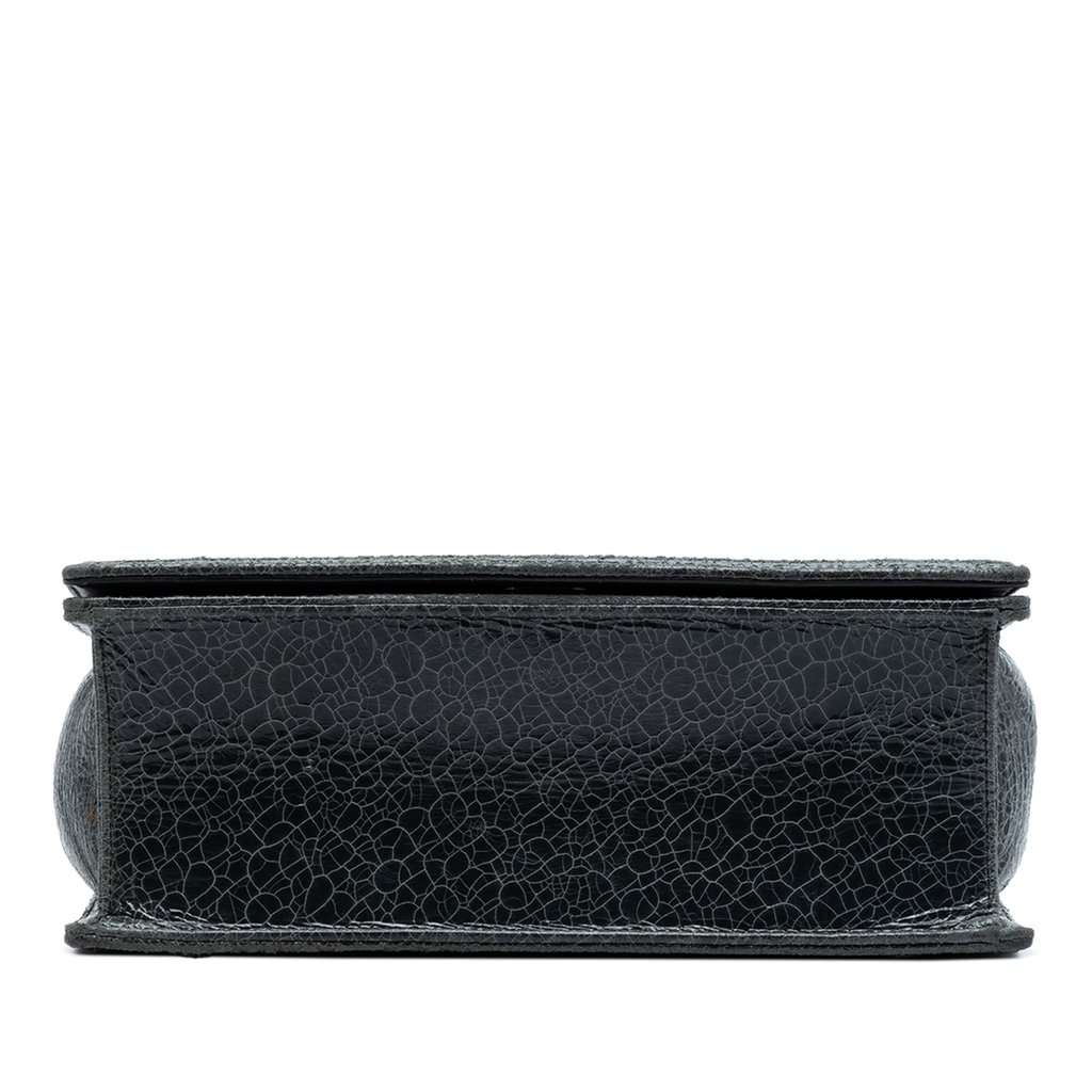 Dior Medium Crackled Deerskin Diorama Flap Black Leather Very good condition - Inside View