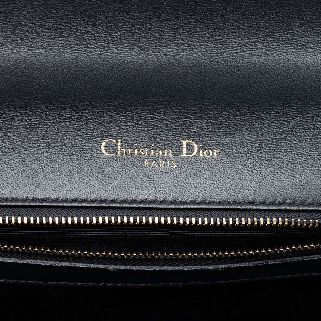 Dior Medium Crackled Deerskin Diorama Flap Black Leather Very good condition - Box View