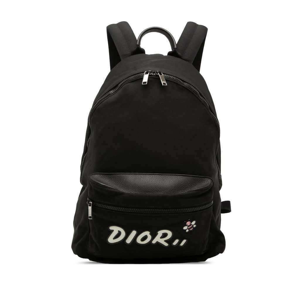 Dior Kaws Nylon Rider Backpack Black Very good condition - Front View