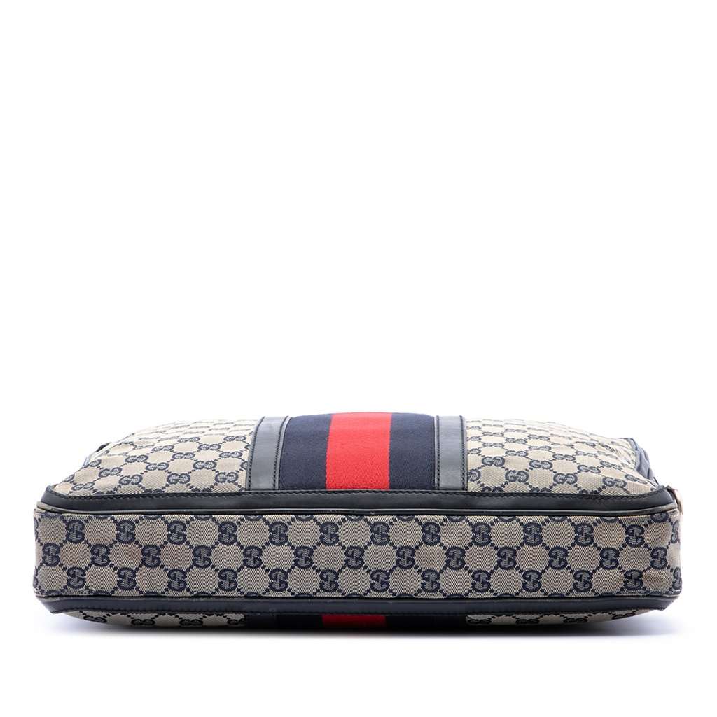 Gucci GG Canvas Web Briefcase Beige Very good condition - Inside View